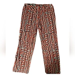 NEW DIRECTIONS Petite Pants Red Print Size PL